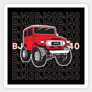 BJ40 Stacked in Red Magnet